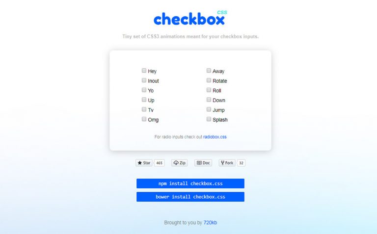 Создайте свой собственный анимационный эффект с помощью Checkbox.css
