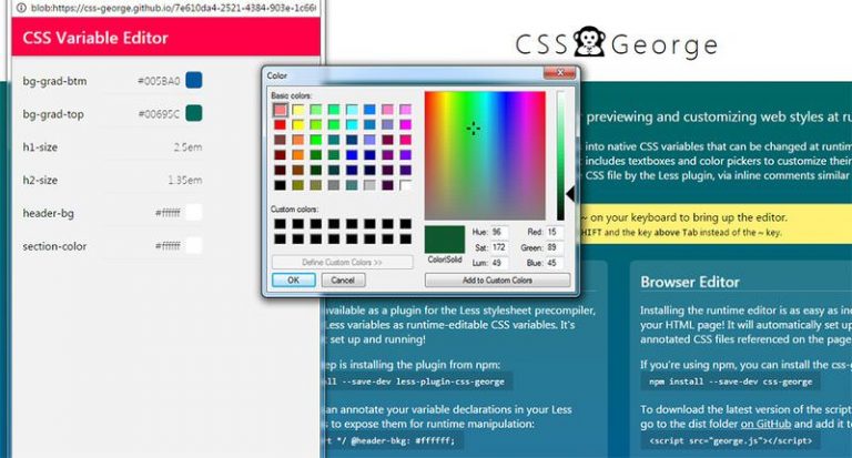 Редактируйте свои CSS-проекты в браузере с помощью CSS George