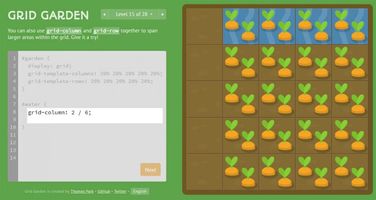 Изучите CSS Grid Layout (Веселый путь) с Grid Garden