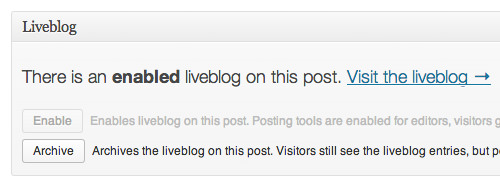 Событие в реальном времени с Liveblog в WordPress