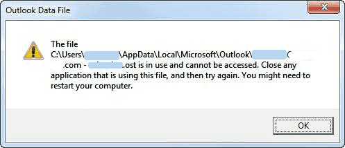 Профиль Outlook по умолчанию. OST уже используется, и к нему нельзя получить доступ Решение ошибки
