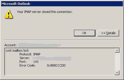 Что такое код ошибки Outlook IMAP 0x800cccdd и шаги по ее устранению