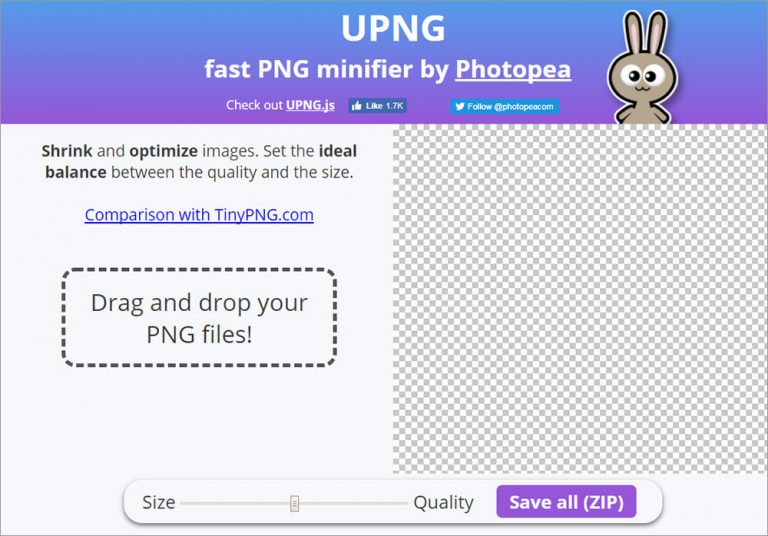 Уменьшайте и сжимайте PNG быстро с помощью UPNG