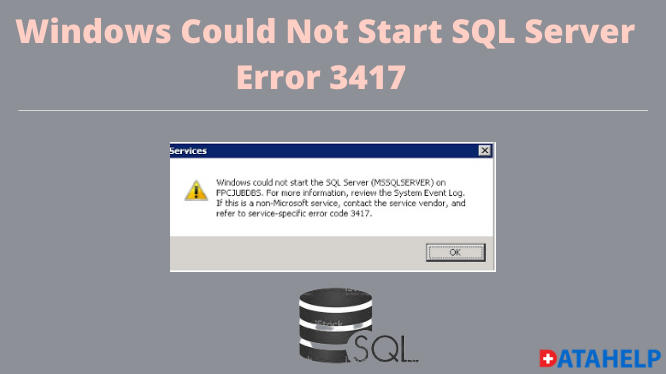 Windows не может запустить SQL Server Ошибка 3417 (как это исправить)