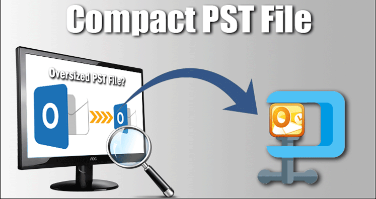 Компактный файл PST без открытия Outlook