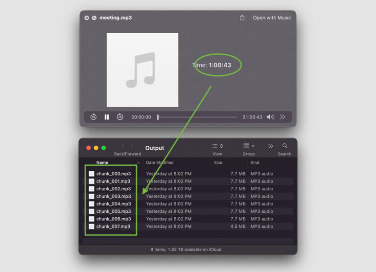 Как разделить аудиофайл на более мелкие фрагменты на вашем Mac