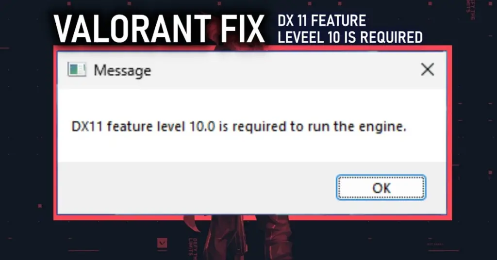 Для запуска двигателя требуется уровень функций DX11 10.0.