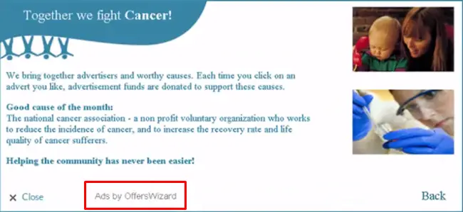 Реклама OffersWizard – Руководство по удалению всплывающих окон OffersWizard